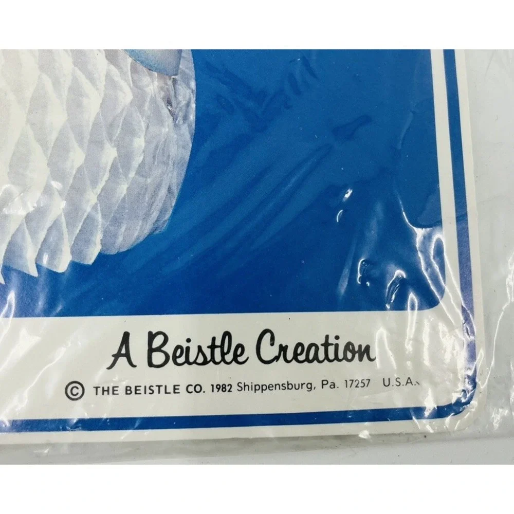 Pair of Vintage NOS Beistle Snowman Honeycomb Art Tissue Centerpieces Decoration